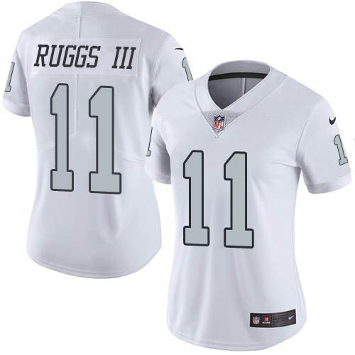 Nike Raiders #11 Henry Ruggs III White Women's Stitched NFL Limited Rush Jersey